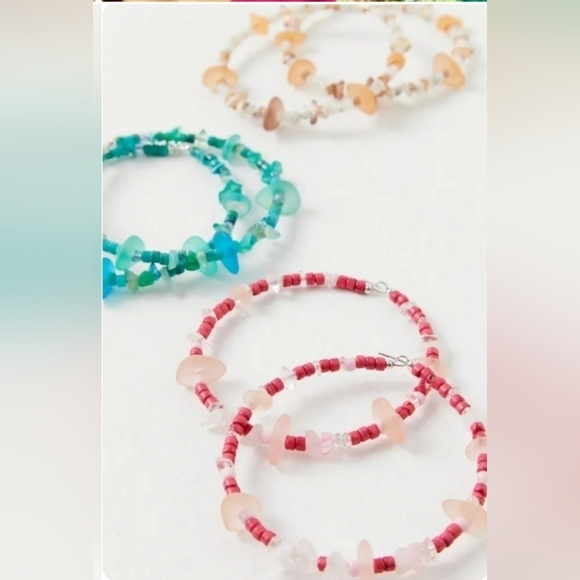 Anthropologie,  Hoop Earrings, Pink - NWOT!!! - Picture 4 of 8